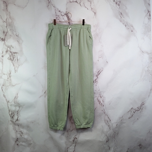 Everlane Sweatpants Light Green The Track Organic Cotton High Rise Jogger - Picture 4 of 12